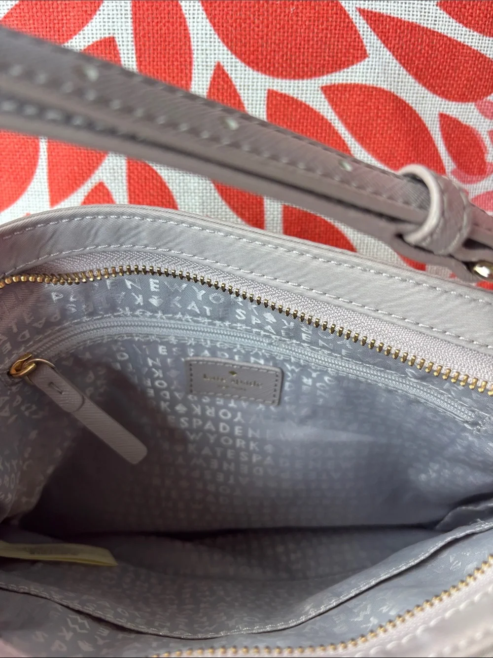 kate spade light taupe crossbody bag